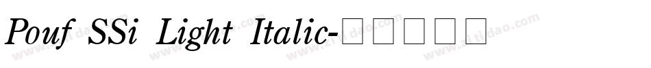 Pouf SSi Light Italic字体转换
